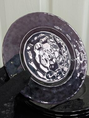 Studio Bormioli Rocco Palatina Amethyst Hammered Glass Plates